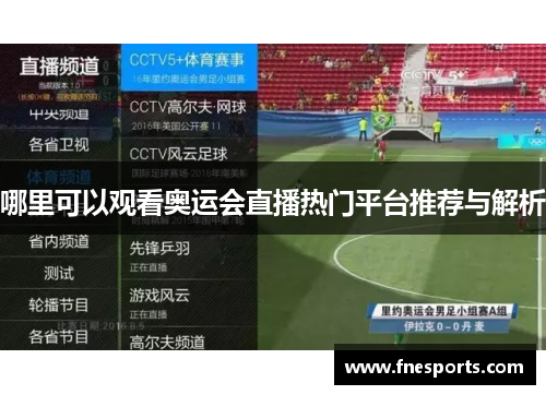 哪里可以观看奥运会直播热门平台推荐与解析